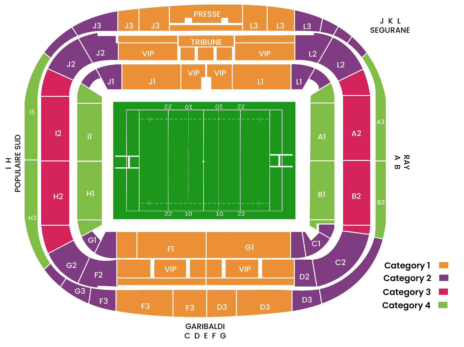 Stade de Nice , Nice, France / Stade de Nice , Nice, France Venue Seating Plan