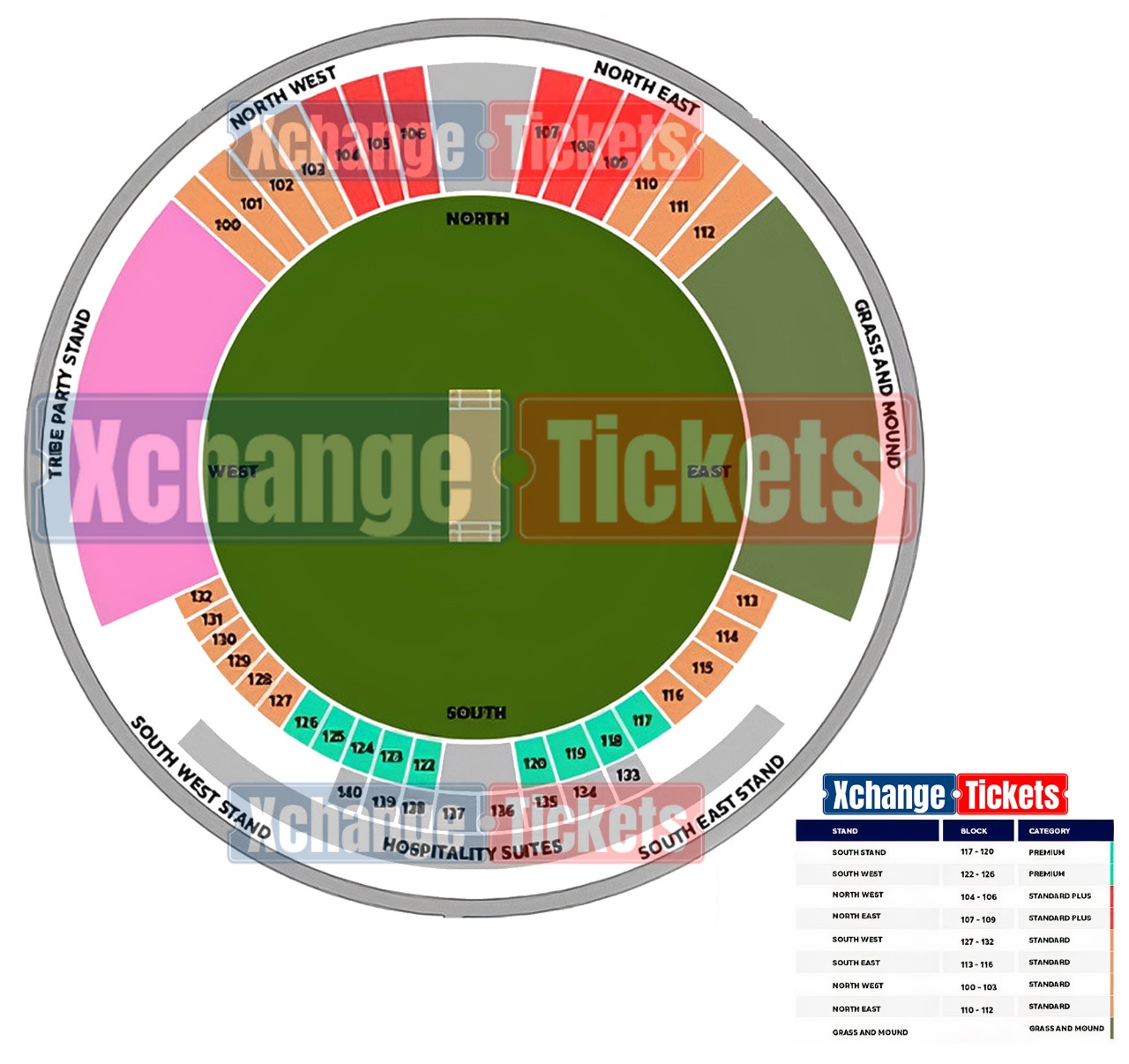 Brian Lara Cricket Academy, San Fernando, Trinidad and Tobago Seating Plan