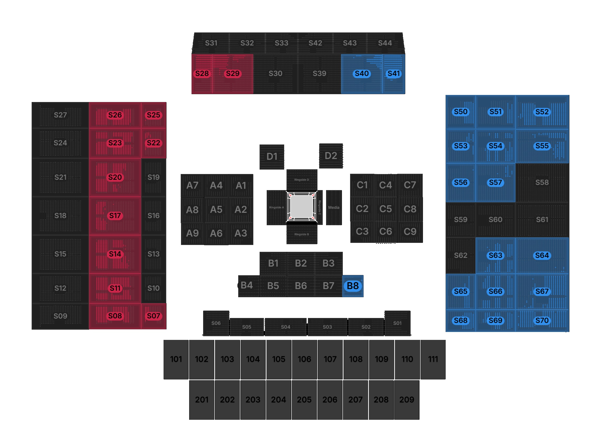 Kingdom Arena, Riyadh, Saudi Arabia Seating Plan