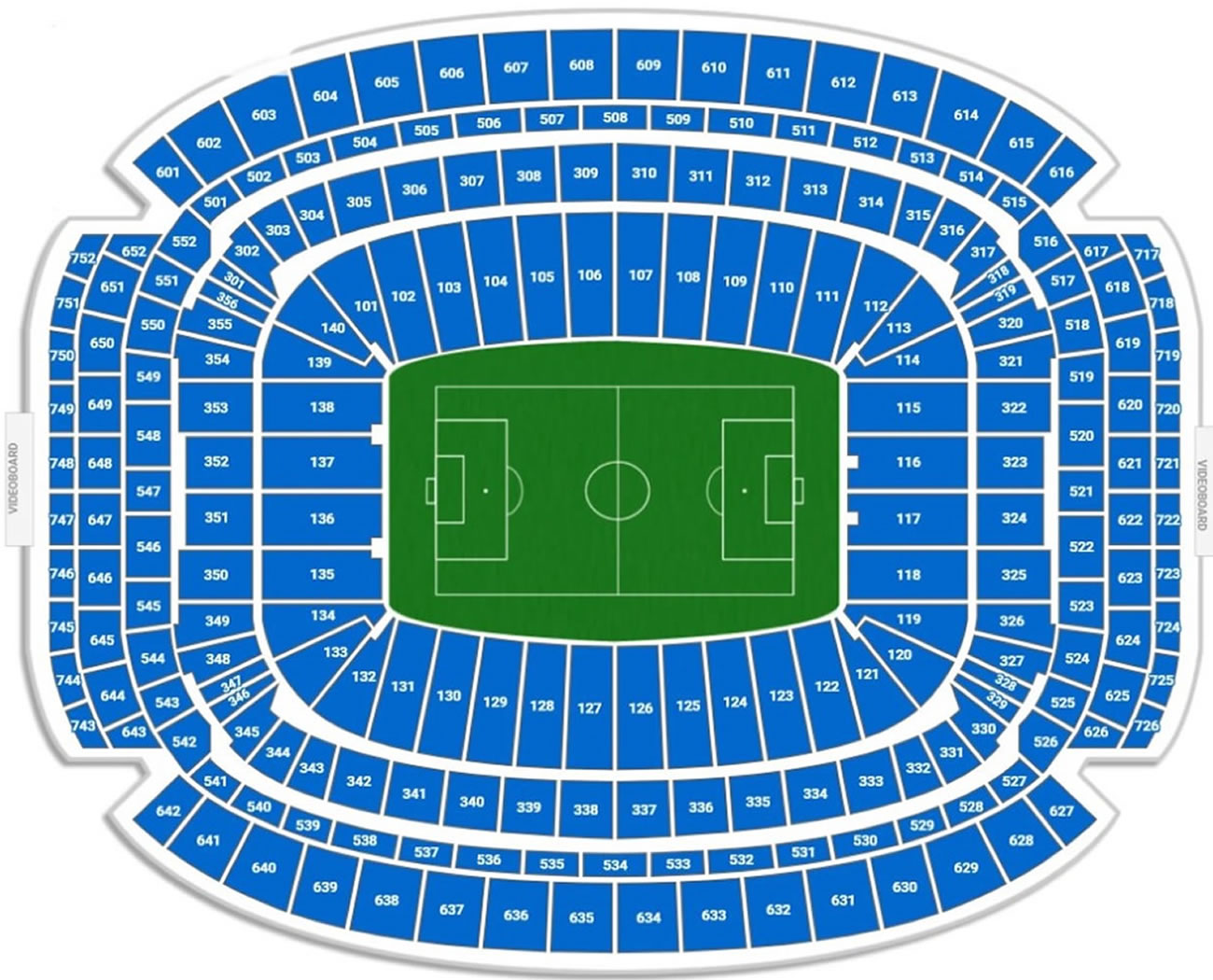 NRG Stadium, Houston, Texas, United States Seating Plan