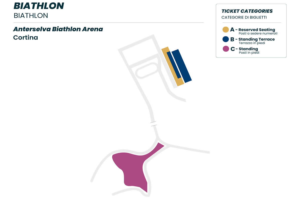 Anterselva biathlon stadium, Cortina/Anterselva, Italy / Anterselva biathlon stadium, Cortina/Anterselva, Italy Venue Seating Plan