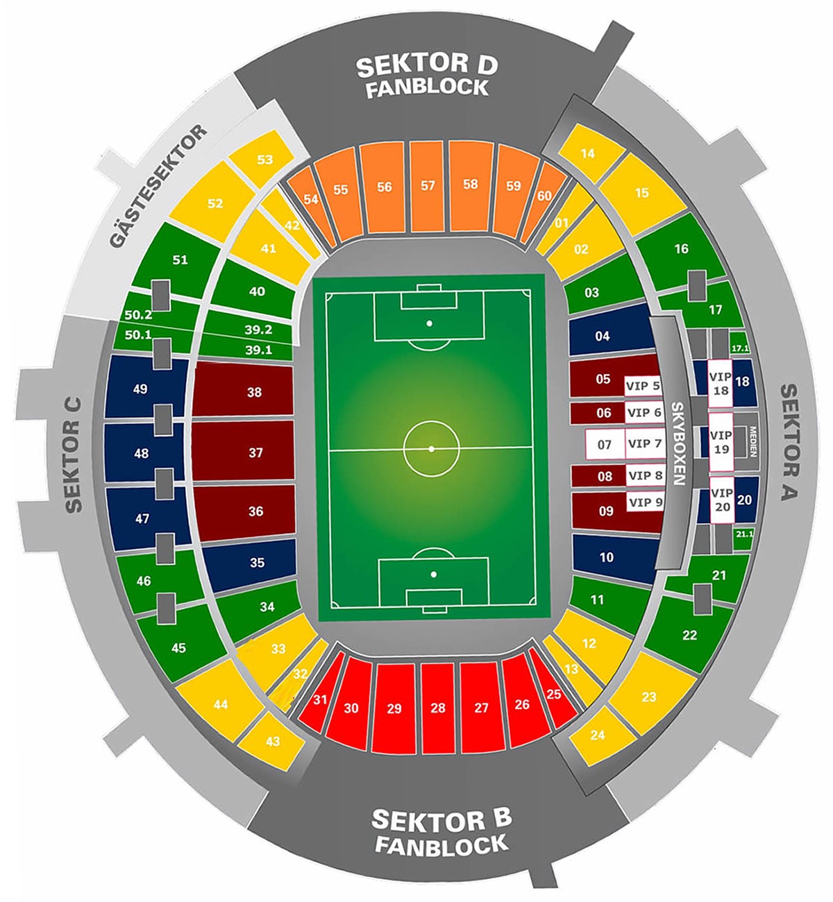 Red Bull Arena, Leipzig, Germany / Red Bull Arena, Leipzig, Germany Venue Seating Plan