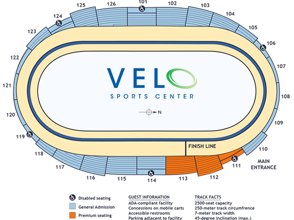 Carson Velodrome, Carson, California, United States / Carson Velodrome, Carson, California, United States Venue Seating Plan