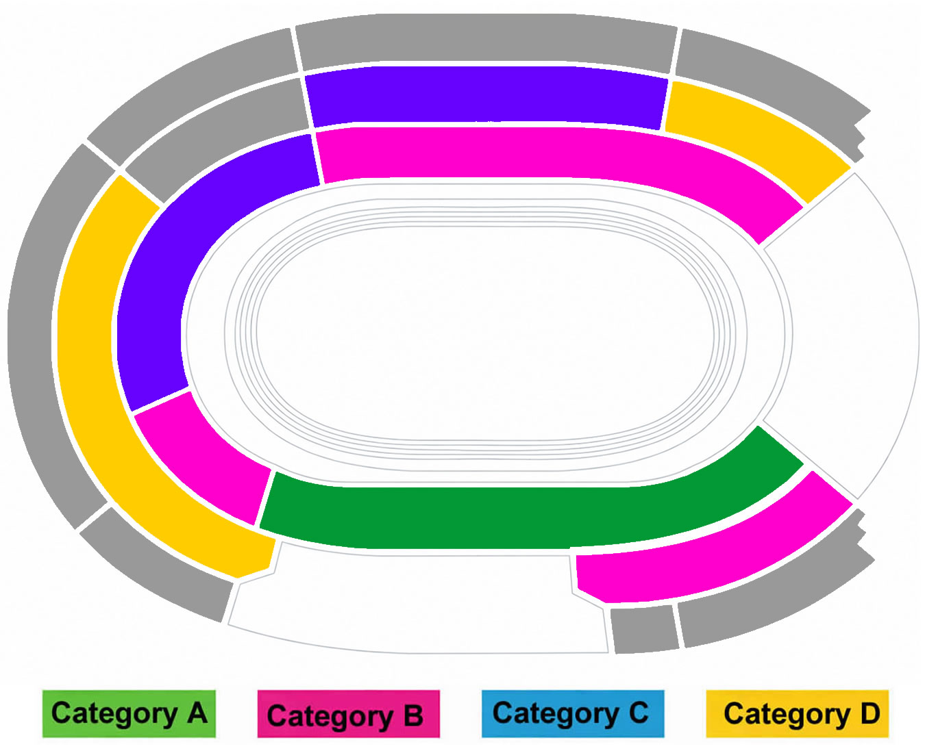 LA Memorial Coliseum, Los Angeles, California, United States / LA Memorial Coliseum, Los Angeles, California, United States Venue Seating Plan