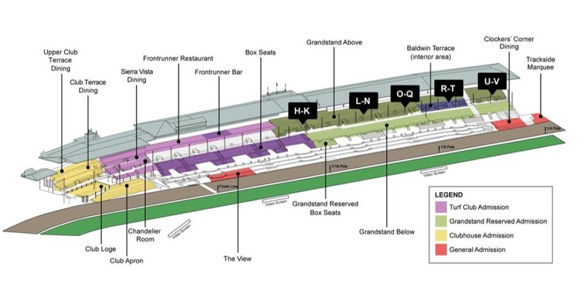 Santa Anita Park, Arcadia, California, United States / Santa Anita Park, Arcadia, California, United States Venue Seating Plan