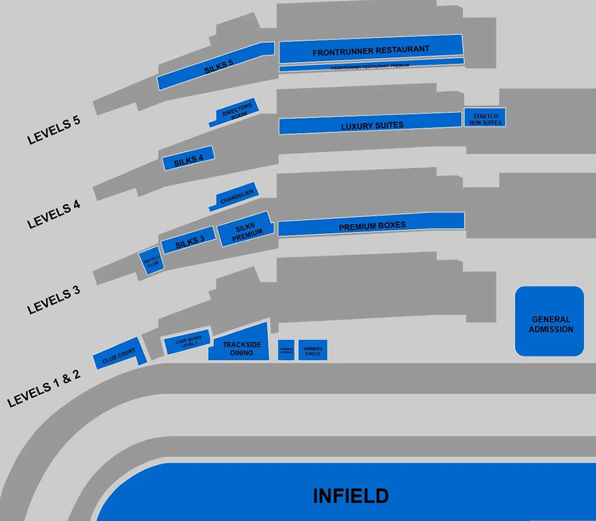Santa Anita Park, Arcadia, California, United States / Santa Anita Park, Arcadia, California, United States Venue Seating Plan