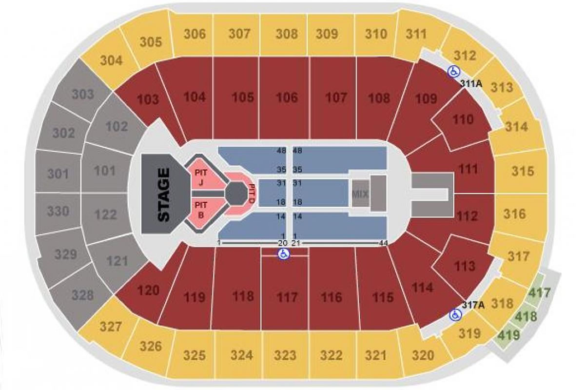 Rogers Arena, Vancouver, British Columbia, Canada / Rogers Arena, Vancouver, British Columbia, Canada Venue Seating Plan