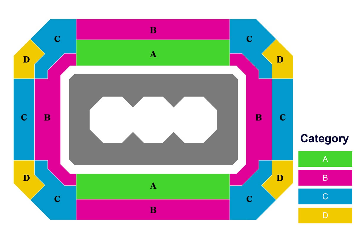 LA Convention Center Hall 2 (Wrestling), California, United States / LA Convention Center Hall 2 (Wrestling), California, United States Venue Seating Plan