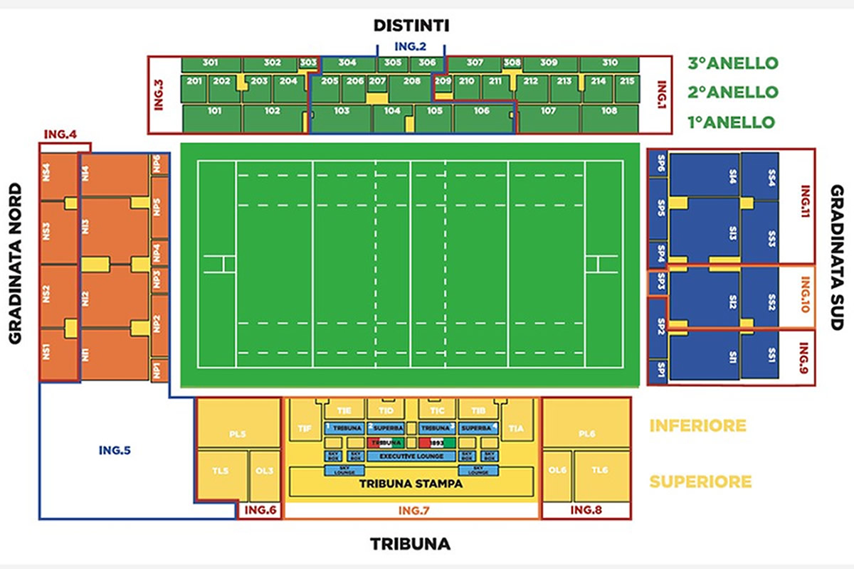 Stadio Luigi Ferraris, Genoa, Italy / Stadio Luigi Ferraris, Genoa, Italy Venue Seating Plan