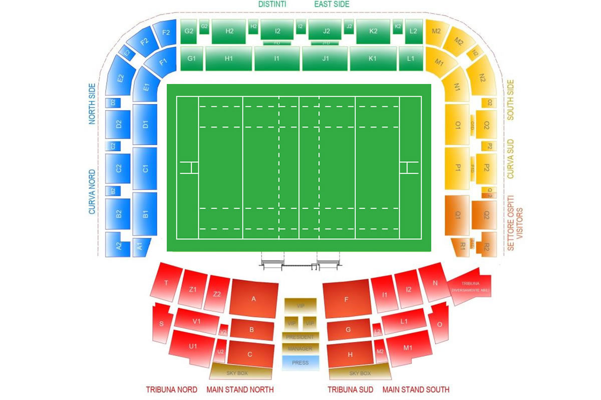 Bluenergy Stadium, Udine, Italy / Bluenergy Stadium, Udine, Italy Venue Seating Plan