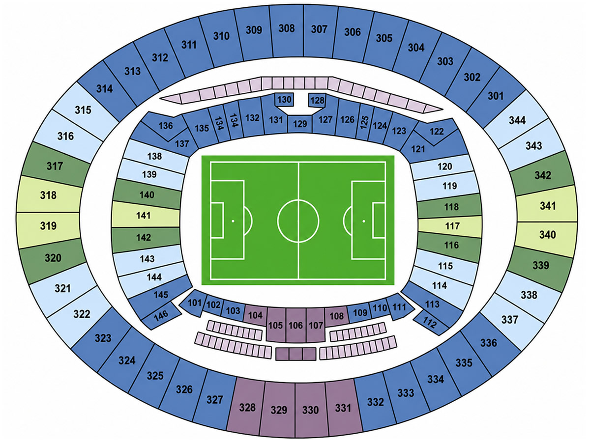 Estadio Mineirao, Belo Horizonte, Brazil / Estadio Mineirao, Belo Horizonte, Brazil Venue Seating Plan