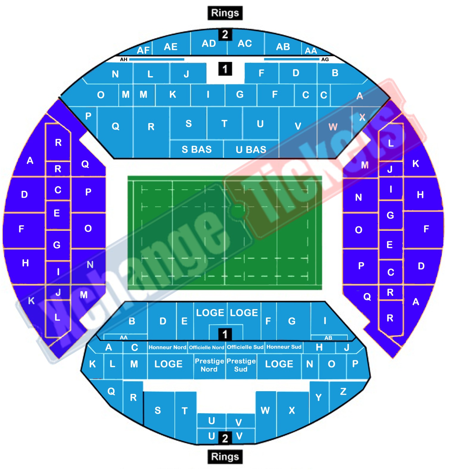 Stade Velodrome , Marseille, France Seating Plan