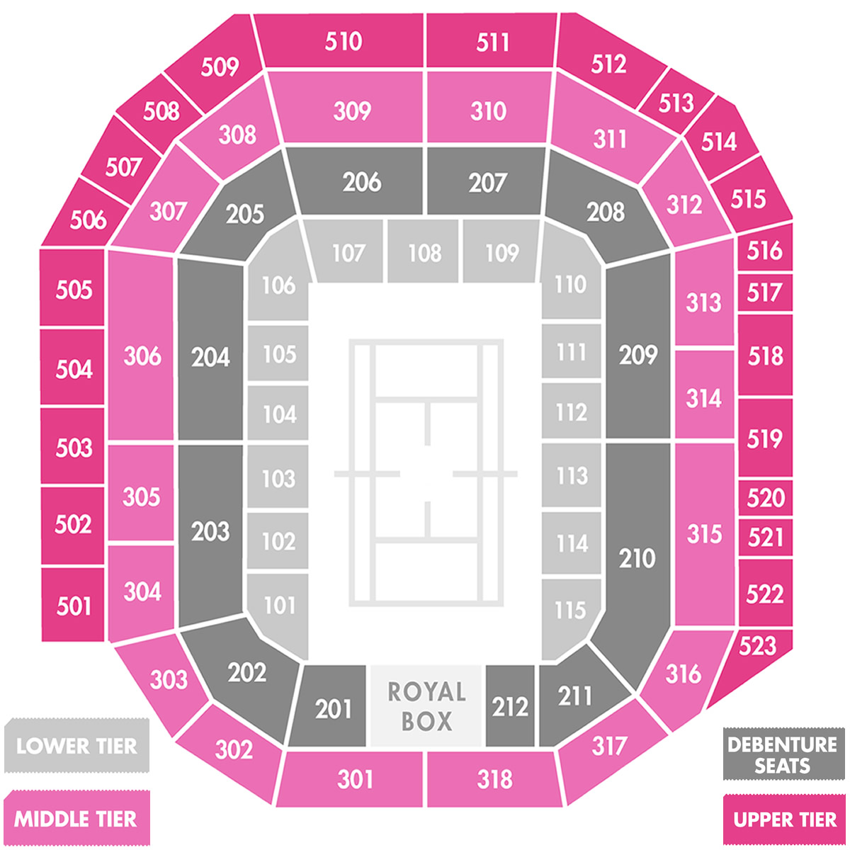 Wimbledon Centre Court, London, United Kingdom / Wimbledon Centre Court, London, United Kingdom Venue Seating Plan