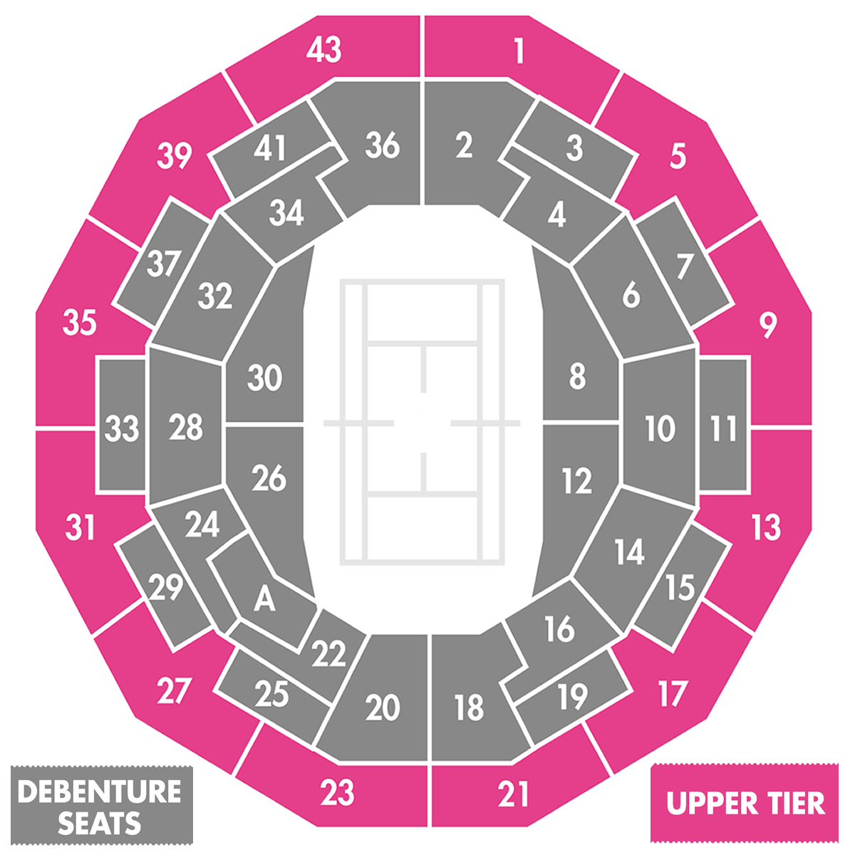 Wimbledon Court 1, London, United Kingdom / Wimbledon Court 1, London, United Kingdom Venue Seating Plan