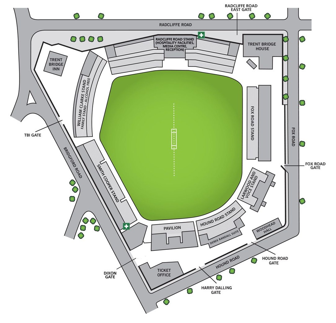 Trent Bridge, Nottingham, United Kingdom Seating Plan