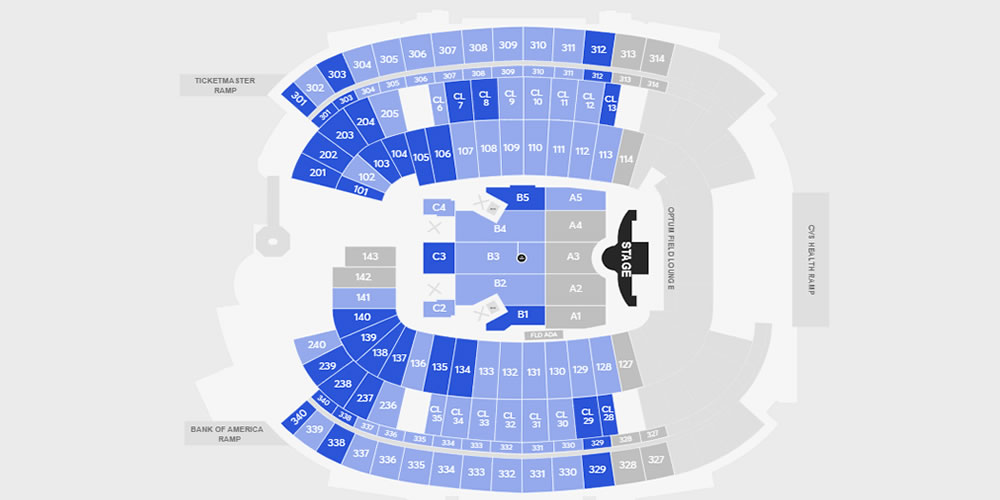 Gillette Stadium, Foxborough, Massachusetts, United States / Gillette Stadium, Foxborough, Massachusetts, United States Venue Seating Plan