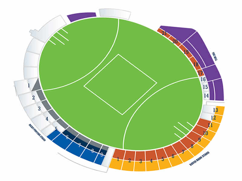Bellerive Oval, Hobart, Australia / Bellerive Oval, Hobart, Australia Venue Seating Plan