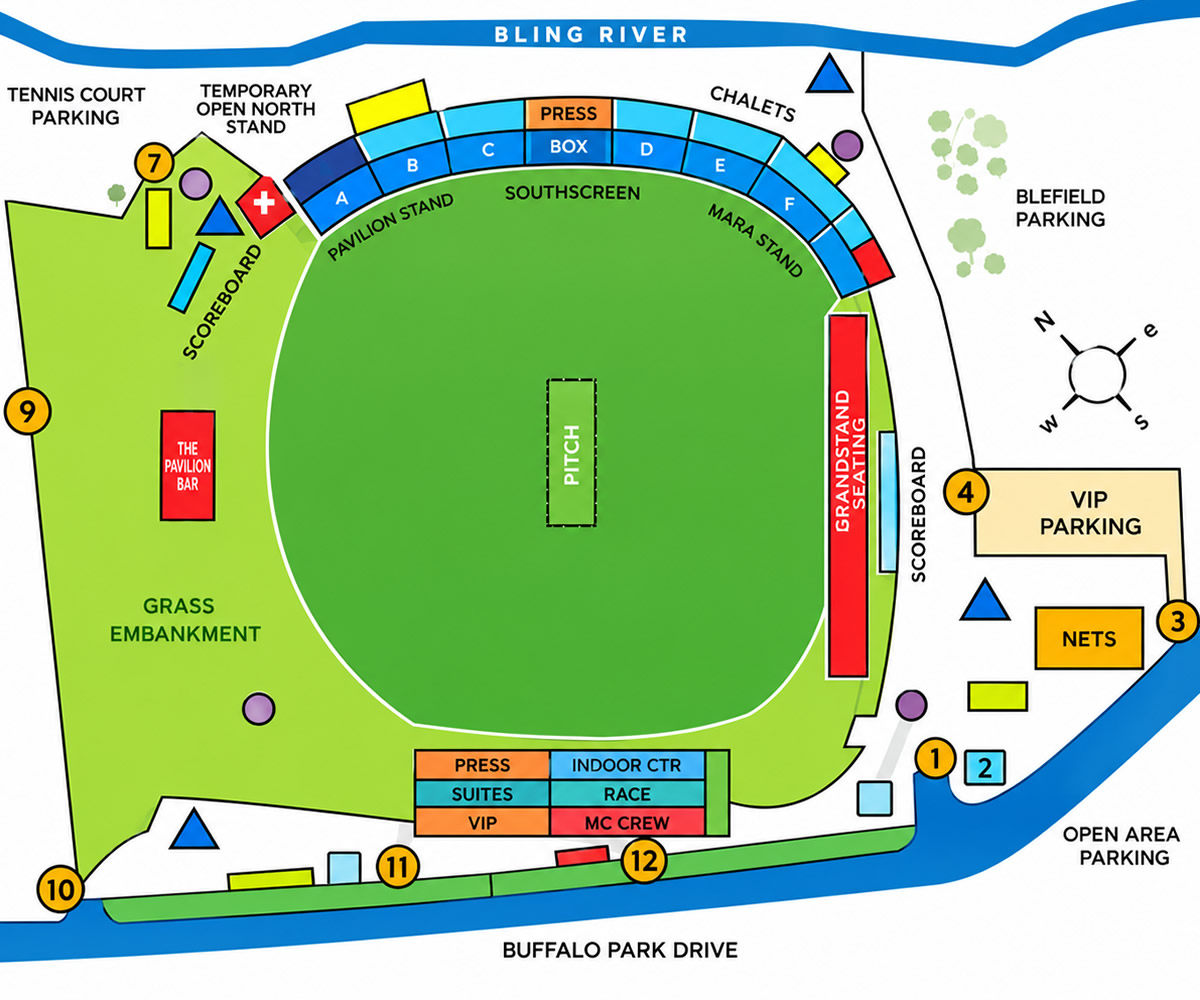 Buffalo Park , Baysville, East London, South Africa / Buffalo Park , Baysville, East London, South Africa Venue Seating Plan